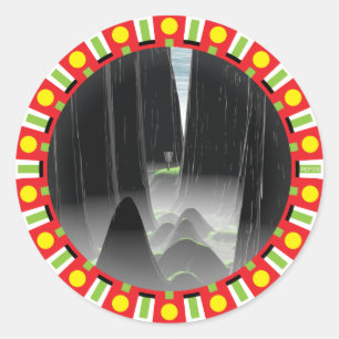 Draad de naald ronde sticker