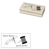 Draad en naald Hand genaaid Bedrijf Rubberstempel (Gestempeld)