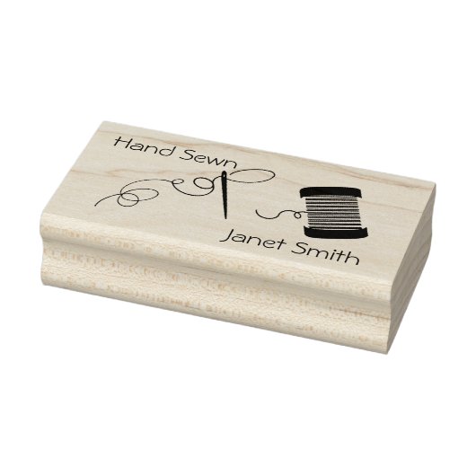 Draad en naald Hand genaaid Bedrijf Rubberstempel (Stempel)