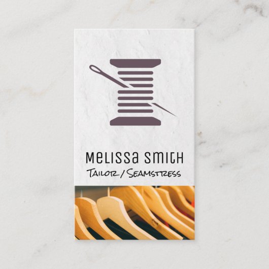 Draad en Naald | Kledinghangers Visitekaartje (Voorkant)