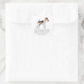 Draad Fox Terrier Aandenken VROUWELIJK Vierkante Sticker (Tas)
