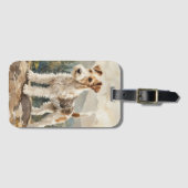Draad Fox Terrier Bagagelabel (Voorkant (horizontaal))