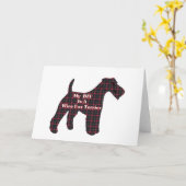 Draad Fox Terrier BFF Wenskaart Kaart (Gele Bloem)