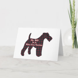 Draad Fox Terrier BFF Wenskaart Kaart