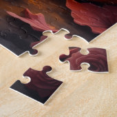 Draad Fox Terrier gotische Halloween-portretkunst Legpuzzel (Zijkant)