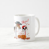 Draad Fox Terrier Halloween Koffiemok (Voorkant rechts)