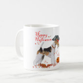 Draad Fox Terrier Halloween Koffiemok (Voorkant links)