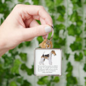 Draad Fox Terrier Herinnering / Widmung MAN Sleutelhanger (Hand)