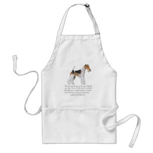 Draad Fox Terrier Herinnering / Widmung MAN Standaard Schort