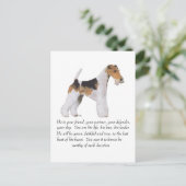 Draad Fox Terrier Herinnering / Widmung MANNETJE Briefkaart (Staand voorkant)