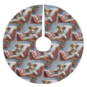 Draad Fox Terrier Hond Kerst Mis  Kerstboom Rok