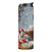 Draad Fox Terrier Hond Kerst Mis Thermosbeker (Gedraaid links)