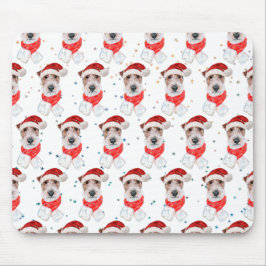 Draad Fox Terrier hondenras Kerststerren Muismat