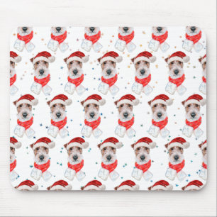Draad Fox Terrier hondenras Kerststerren Muismat