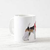 Draad Fox Terrier in een Sjaal Koffiemok (Voorkant links)