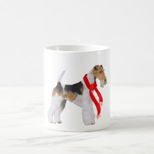 Draad Fox Terrier in een Sjaal Koffiemok