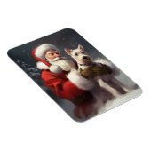 Draad Fox Terrier Kerstman Festive Kerstmis Magneet (Rechterzijde)