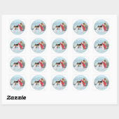 Draad Fox Terrier Kerstmis Vierkante Sticker (Vel)