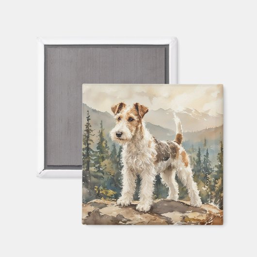Draad Fox Terrier Magneet (Voorkant / Achterkant)