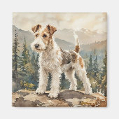 Draad Fox Terrier Magneet (Voorkant)