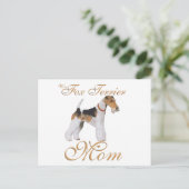 Draad Fox Terrier Moederdag Briefkaart (Staand voorkant)