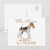Draad Fox Terrier Moederdag Briefkaart (Voorkant / Achterkant)