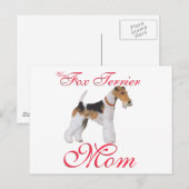 Draad Fox Terrier Moederdag Briefkaart (Voorkant / Achterkant)