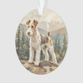 Draad Fox Terrier Ornament (voorkant)