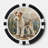 Draad Fox Terrier Poker Chips (Voorkant)