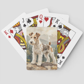 Draad Fox Terrier Pokerkaarten