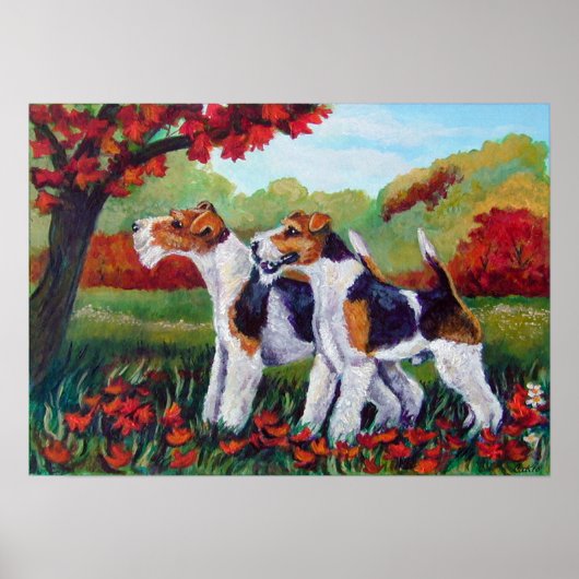 Draad Fox Terrier Print (Voorkant)