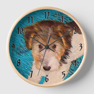 Draad Fox Terrier Puppy Schilderij - Originele Hon