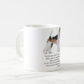 Draad Fox Terrier Regenboogbrug Koffiemok (Voorkant links)