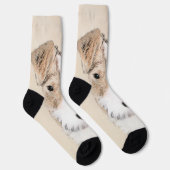 Draad Fox Terrier Schilderij - Mooie Originele Hon Sokken (Rechts)