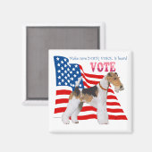 Draad Fox Terrier STEM Magneet (Voorkant / Achterkant)