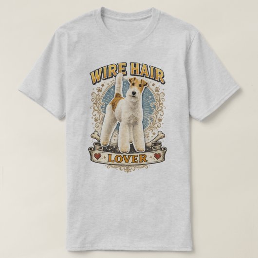 Draad Fox Terrier T-shirt (Design voorkant)