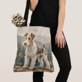 Draad Fox Terrier Tote Bag (Dichtbij)