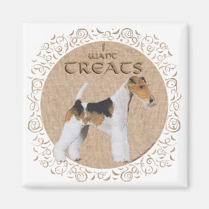 Draad Fox Terrier traktaties! Magneet