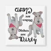 Draad Fox Terrier Vaatwasser Magneet (Voorkant)