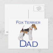 Draad Fox Terrier Vaderdag Briefkaart (Voorkant / Achterkant)