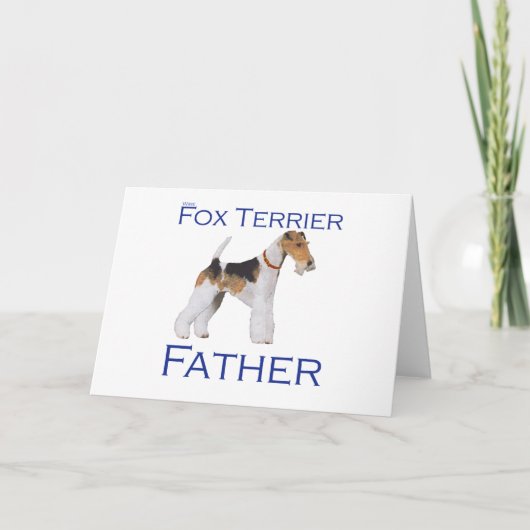 Draad Fox Terrier Vaderdag Kaart (Voorkant)