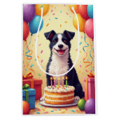 Draad Fox Terrier Verjaardagsfeest Medium Cadeauzakje (Voorkant)