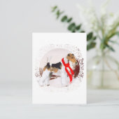 Draad Fox Terrier Winter Briefkaart (Staand voorkant)