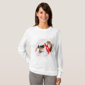 Draad Fox Terrier Winter T-shirt (Voorkant volledig)