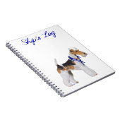 Draad Fox Terrier Zeiler Notitieboek (Rechterzijde)