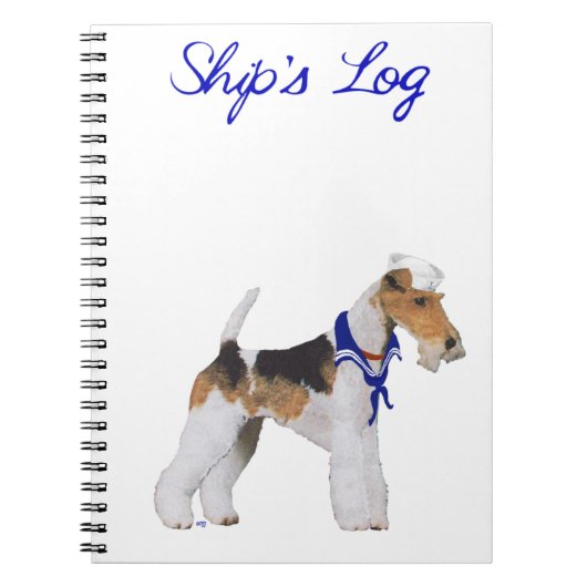 Draad Fox Terrier Zeiler Notitieboek (Voorkant)