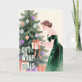 Draad-Geschilderde Kunst | Grappige Kerstcadeaus Feestdagen Kaart