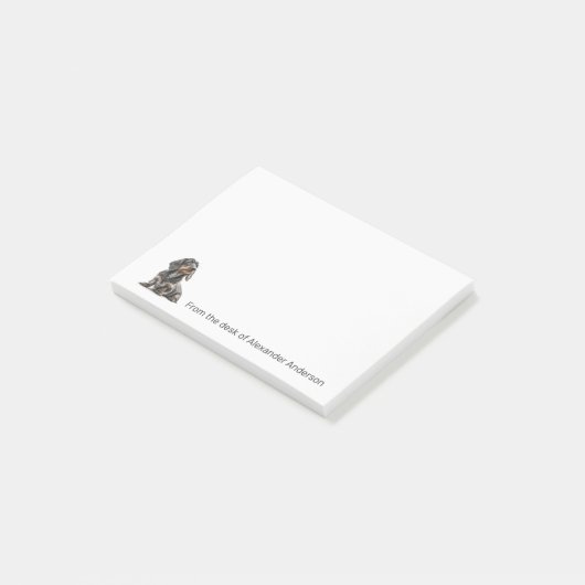 Draad-haired Dachshund Personaliseer Notities Post-it® Notes (Schuin)