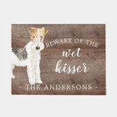 Draad Haired Fox Terrier.Dog Gepersonaliseerde deu Deurmat (Voorkant)