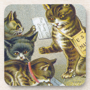 Draad Handelskaart, 1880 Drankjes Onderzetter